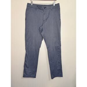 Columbia Straight Fit Pants Men's 34x32 Gray Five Pocket Style Career Casual